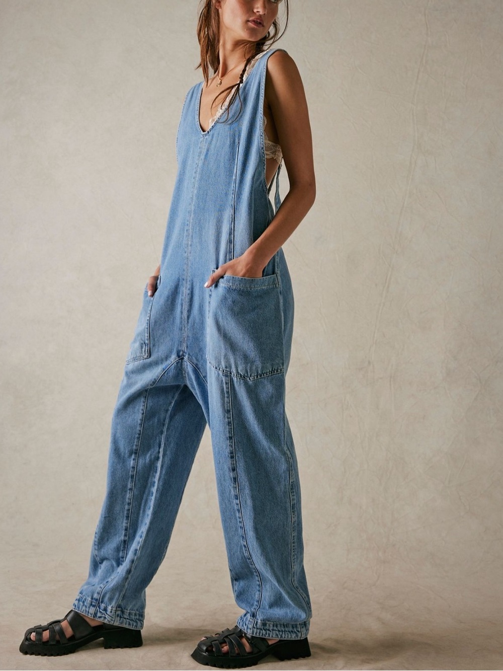 NWT Free People High Roller Jumpsuit/ Kansas